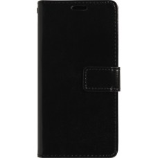 iPhone 17 Pro Case Hülle - Premium Flip Leder Tasche - Schwarz
