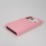 Hülle iPhone 17 Pro - Premium Flip Leder Tasche - Hellrosa