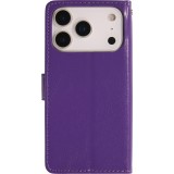 Hülle iPhone 17 Pro - Premium Flip Leder Tasche - Violett
