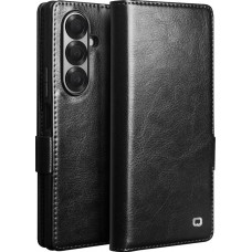 Fourre Samsung Galaxy Z Fold7 - Flip Qialino cuir véritable avec fermeture magnétique - Noir