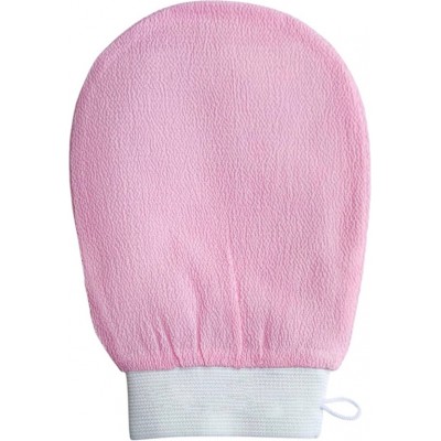 Gant exfoliant corps effet lisse et brillant gommage profond &eacute;limine peaux mortes - Rose