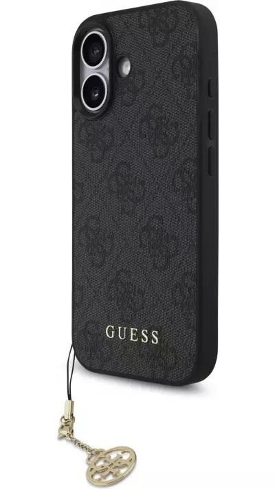 Coque iPhone 17 - Guess 4G charm protection élégante design raffiné accessoire tendance - Gris