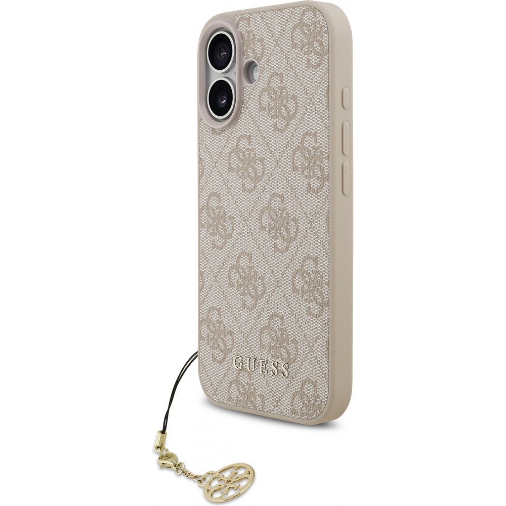 iPhone 17 Case Hülle - Guess 4G Charm Elegante Schutzhülle Raffiniertes Design Trendaccessoire - Rosa
