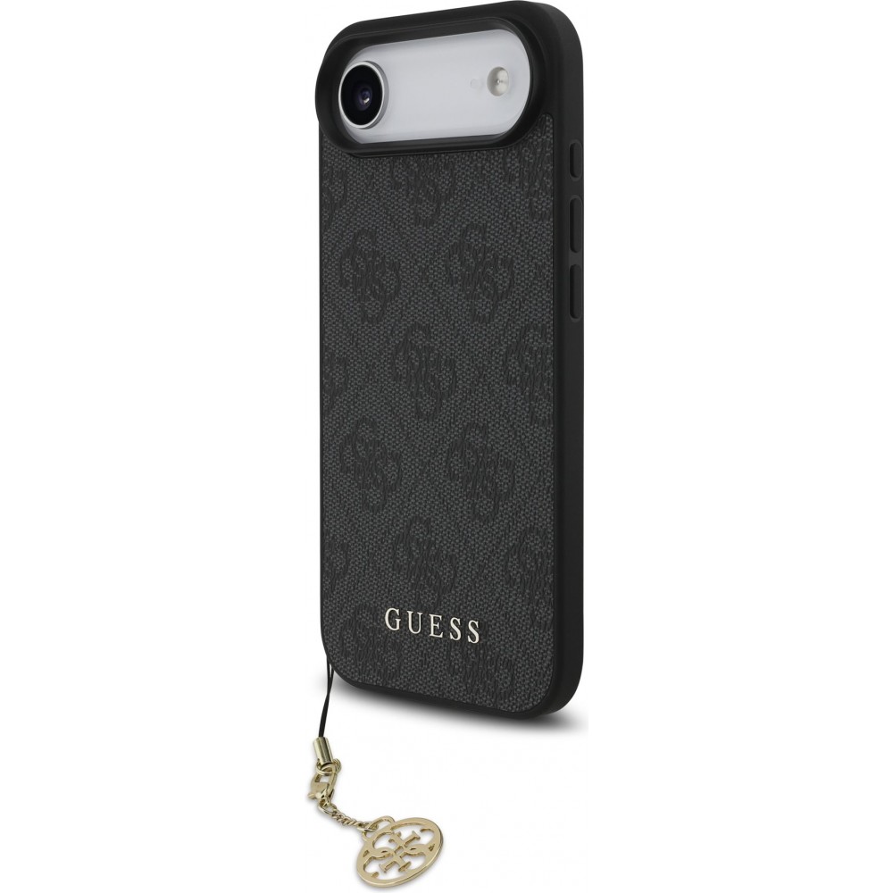 iPhone 17 Air Case Hülle - Guess 4G Charm Elegante Schutz Raffiniertes Design Trendaccessoire - Grau