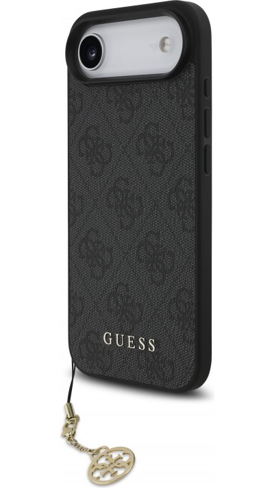 iPhone 17 Air Case Hülle - Guess 4G Charm Elegante Schutz Raffiniertes Design Trendaccessoire - Grau