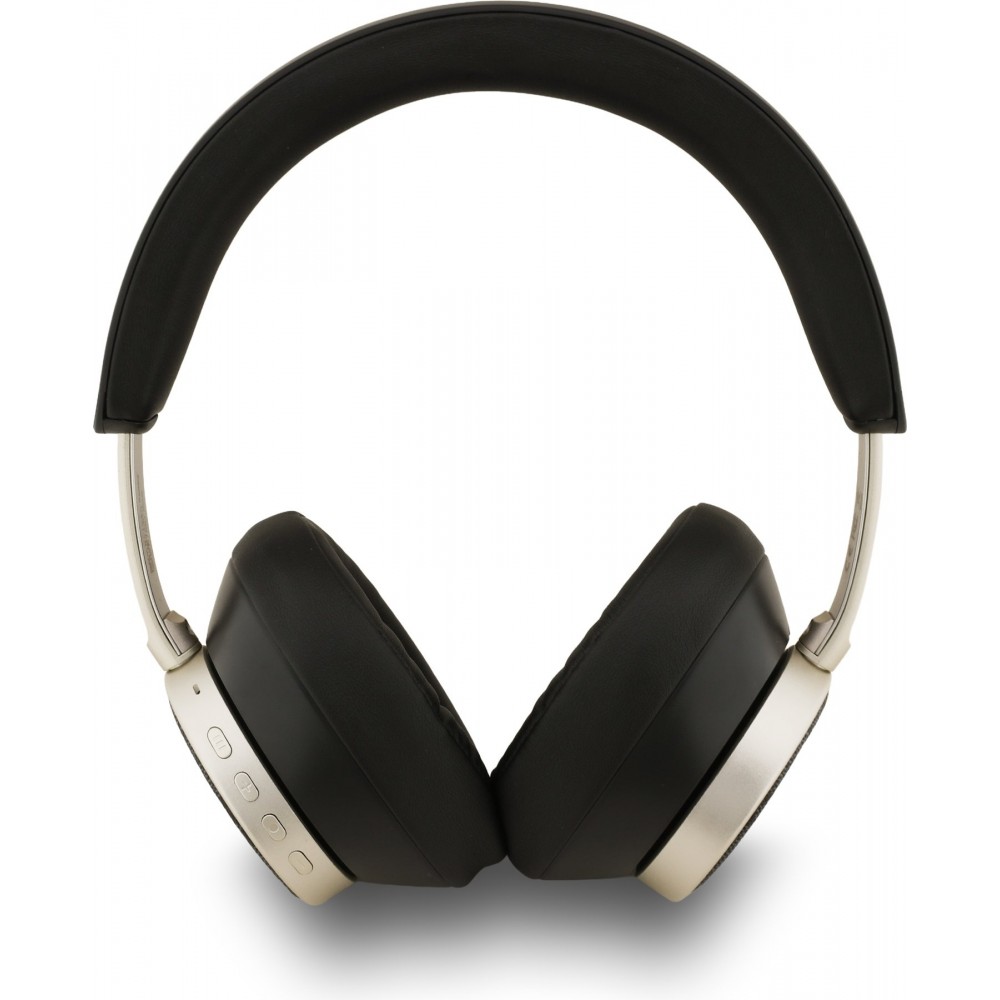 Guess casque Bluetooth Studio Quality Sound en cuir PU 45h d'autonomie ENC assistante voix et recharge rapide - Noir