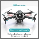 H35 Falt-Drohne II Mini Drohne 4K HD Doppel-Kamera mit 360° Hindernisvermeidung und optischer Stabilisierung - Schwarz