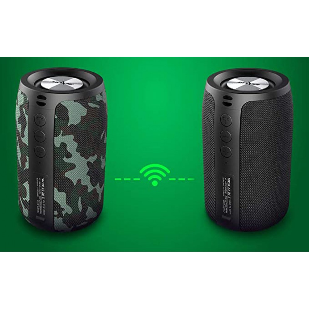 Zealot S32 Outdoor Bluetooth Speaker - Haut-parleur compact BT5.0 - Camouflage