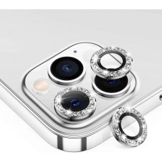iPhone 12 Pro Max - Protecteurs lentilles caméra strass/diamants - Argent