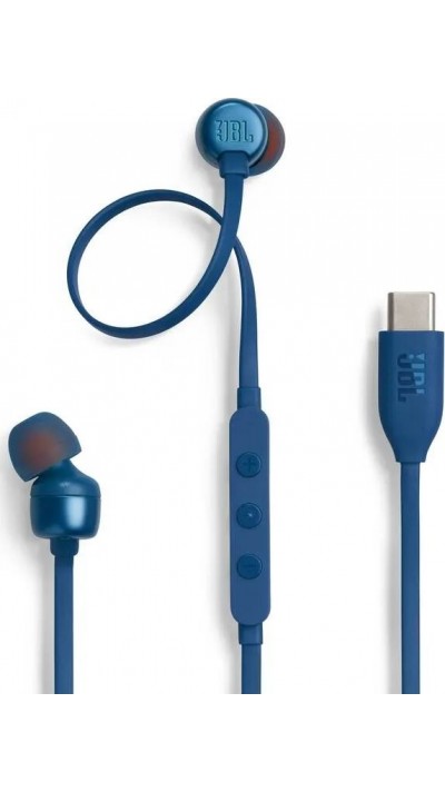 JBL Tune 310C USB-C Kopfhörer mit Pure Bass und Hi-Res Audio - Blau