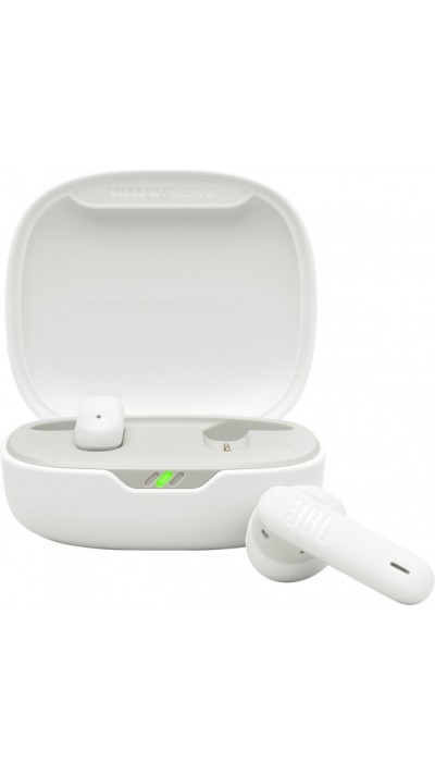 JBL Wave Flex 2 Bluetooth - 40h autonomie son Pure Bass technologie Smart Ambient et contrôle tactile - Blanc