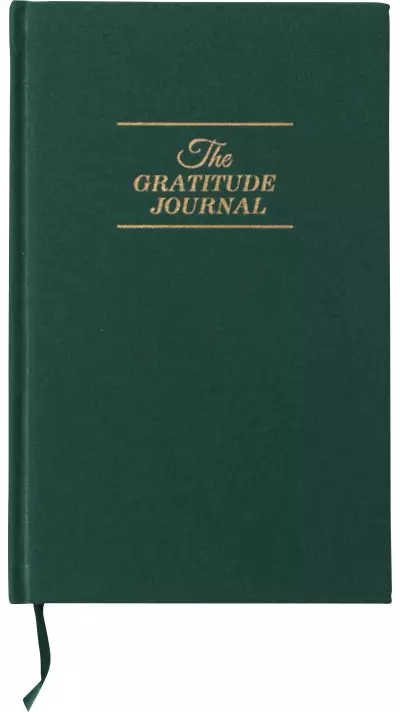 Journal de gratitude jour et nuit cahier élégant en tissu avec citations inspirantes - Vert