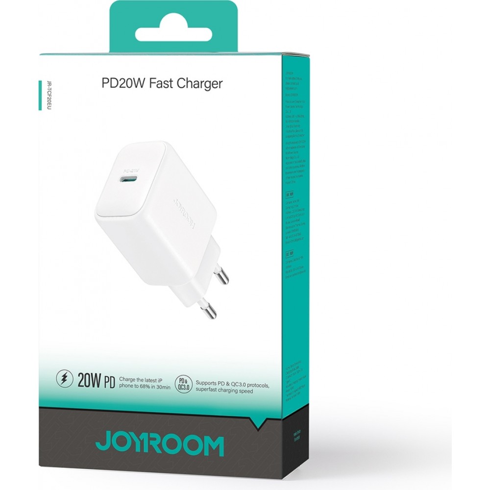 Joyroom JR-TCF20 kompaktes Schnellladeger&auml;t USB-C PD 20W - Weiss