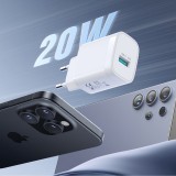 Joyroom JR-TF4 18W chargeur mural rapide pour smartphone et tablette - Blanc