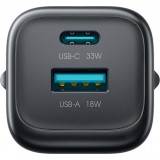 Joyroom JR-TG7 33W USB-A + USB-C chargeur mural avec c&acirc;ble Lightning 30W 1m - Noir