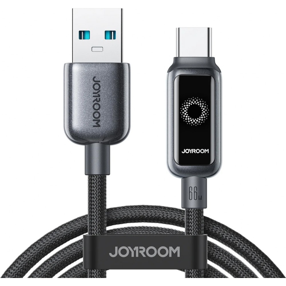 Joyroom S-A55 StarFlight Schnellladekabel USB-A zu USB-C 66W (1.2 m) - Schwarz