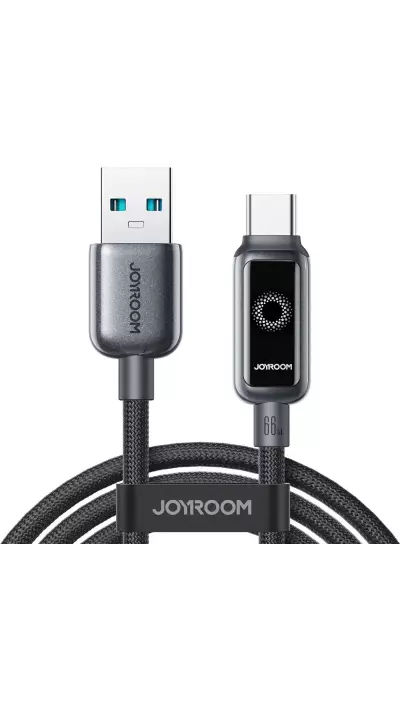 Joyroom S-A55 StarFlight c&acirc;ble charge rapide USB-A vers USB-C 66W (1.2m) - Noir