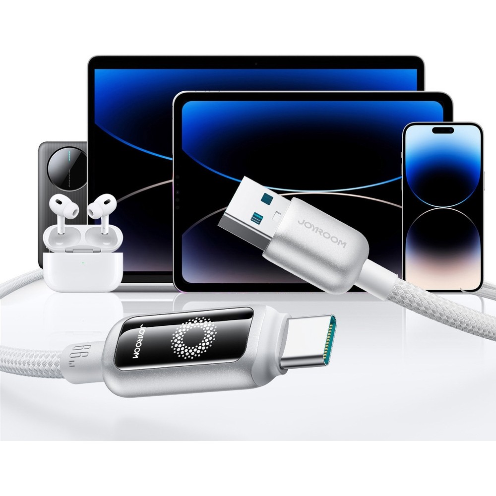 Joyroom S-A55 StarFlight Schnellladekabel USB-C zu USB-C 100 W (1.2 m) - Weiss