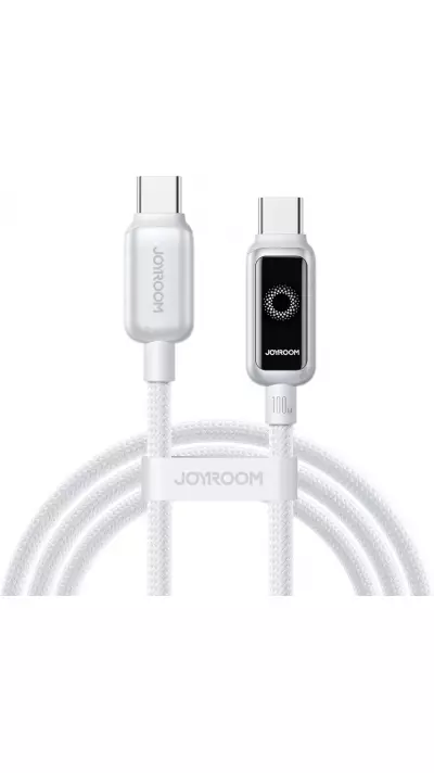 Joyroom S-A55 StarFlight câble charge rapide USB-C vers USB-C 100W (1.2m) - Blanc