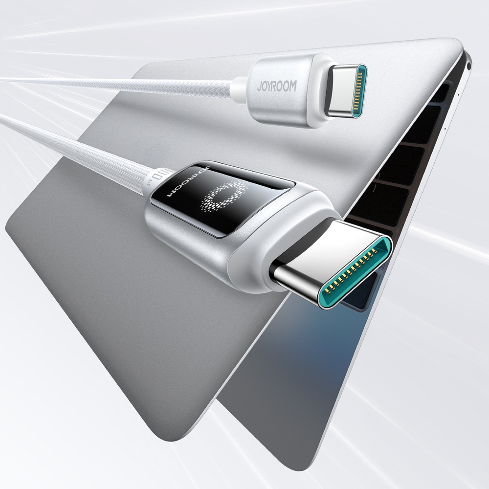 Joyroom S-A55 StarFlight câble charge rapide USB-C vers USB-C 100W (1.2m) - Blanc