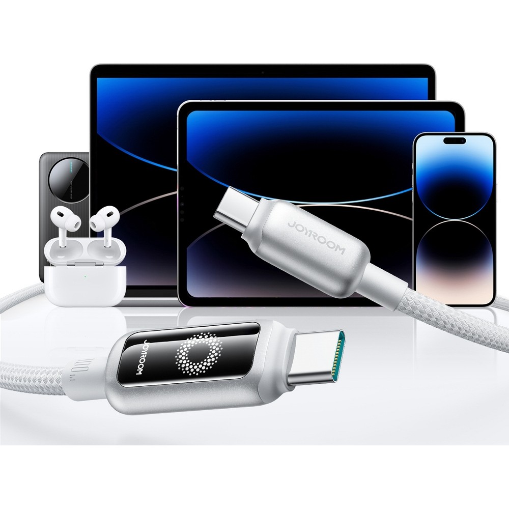 Joyroom S-A55 StarFlight câble charge rapide USB-C vers USB-C 100W (1.2m) - Blanc