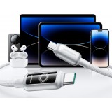 Joyroom S-A55 StarFlight câble charge rapide USB-C vers USB-C 100W (1.2m) - Blanc