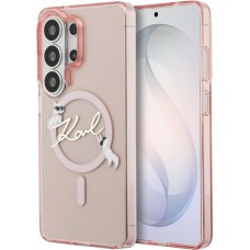 Coque Samsung Galaxy S26 Ultra - Karl Lagerfeld IML KC Script MagSafe protection &eacute;l&eacute;gante - Rose