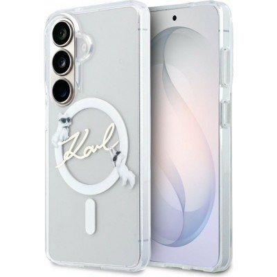 Galaxy S26 Case H&uuml;lle - Karl Lagerfeld IML KC Script MagSafe H&uuml;lle Elegant - Transparent