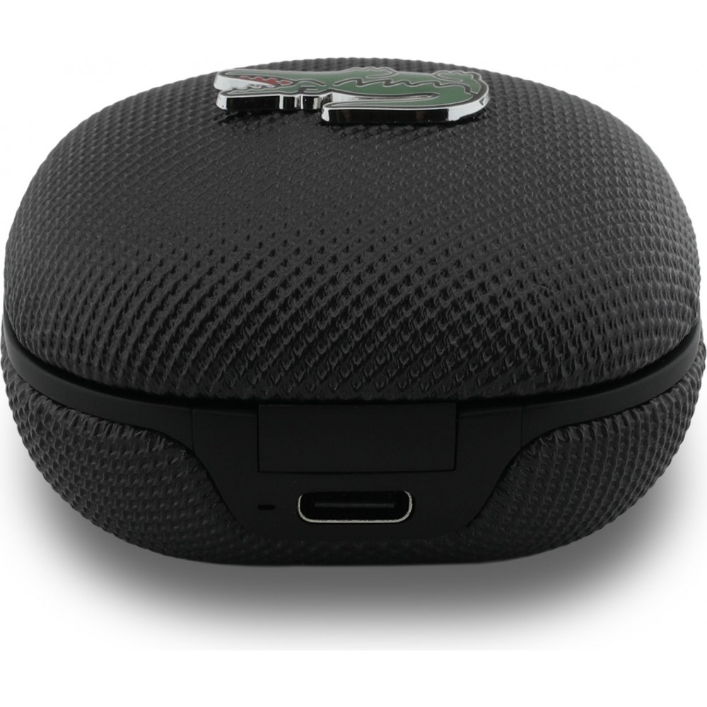 Lacoste Iconic Petit Pique TWS écouteurs Bluetooth avec réduction du bruit audio haute qualité - Noir