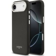 Coque iPhone Air - Lacoste PU en cuir Champs Elysees MagSafe protection élégante et durable - Noir
