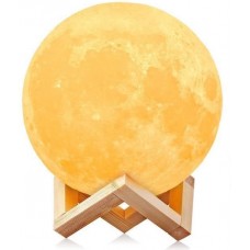Nachttisch Lampe Mond 3D kabellos mit Touch Funktion 8cm Durchmesser