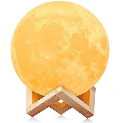 Lampe de chevet Lune 3D sans fil avec fonction tactile 8cm de diamètre