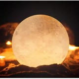 Nachttisch Lampe Mond 3D kabellos mit Touch Funktion 8cm Durchmesser