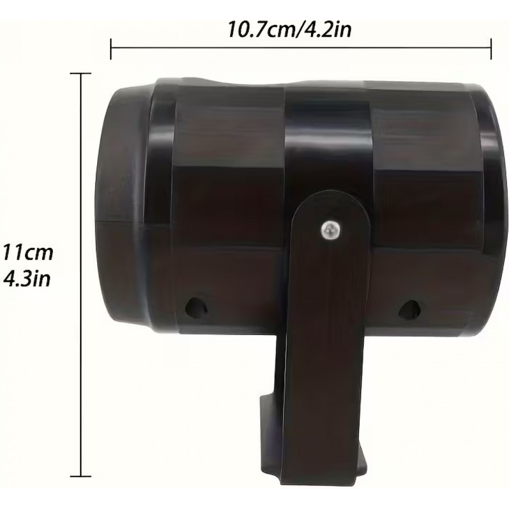 Lampe projecteur flocons de neige LED &eacute;clairage de No&euml;l USB effet neige tombante - Noir