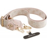 Lanière / bandoulière universelle Guess Crossbody Strap 4G avec logo métal en PU (150cm) - Rose