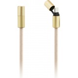 Guess 4G Smartphone Lanière mit integriertem USB-C Schnelllade-Kabel und Charm - Beige