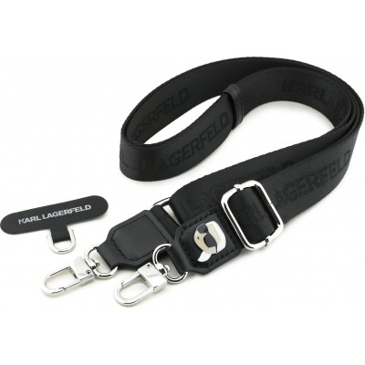 Lanière universelle bandoulière Karl Lagerfeld avec Karl patch universel et stylé - Noir