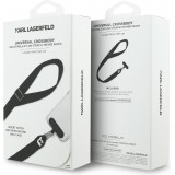 Lanière universelle bandoulière Karl Lagerfeld avec Karl patch universel et stylé - Noir