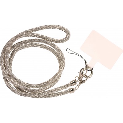 Universelle Glitzer Strass Smartphone-Hülle Lanière - Silber