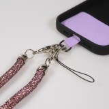 Lanière universelle Glitter Strass pour coques de smartphone - Bleu