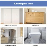 Lot de 10 fermetures sécuritaires pour meubles et tiroirs pour enfants faciles à installer en plastique ABS durable avec bandes adhésives - Blanc