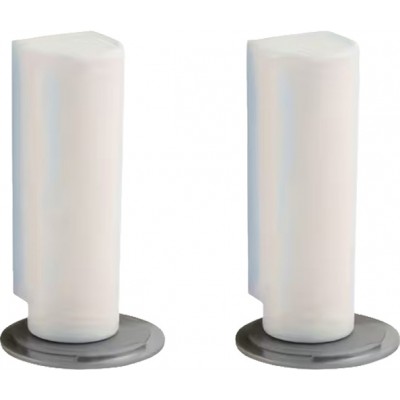 Lot de 2 but&eacute;es de porte magn&eacute;tiques sans per&ccedil;age fixation adh&eacute;sive antichoc protection s&eacute;curis&eacute;e - Blanc