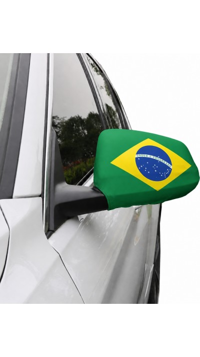 Lot de 2 housses pour rétroviseur voiture drapeau Brésil