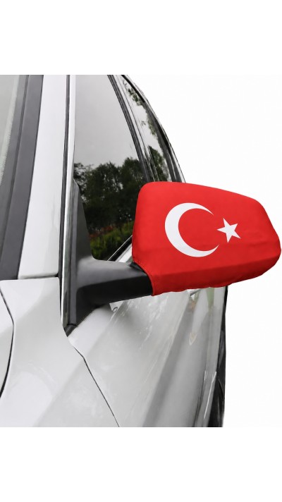 Lot de 2 housses pour rétroviseur voiture drapeau Turquie