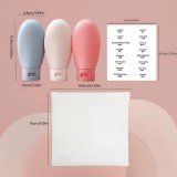 3er Set wiederverwendbare Silikon-Reiseflaschen für Kosmetik und Pflege (60 ml) - Fluggeeignet - Multicolore