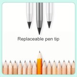 Lot de 5 mines de remplacement crayon sans encre pour stylo &agrave; &eacute;criture infinie - Noir