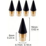 Lot de 5 mines de remplacement crayon sans encre pour stylo &agrave; &eacute;criture infinie - Noir