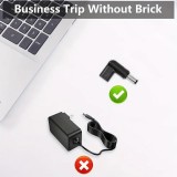 6er Set USB-C zu DC Adapter, verschiedene Anschlüsse, Router Ladeanschluss 3.0x1.1 bis 5.5x2.1mm, Datenübertragung - Schwarz