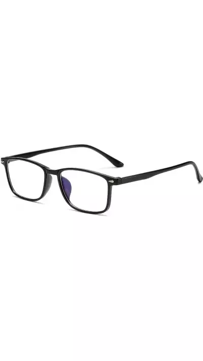 Lunettes anti-lumi&egrave;re bleue et la fatigue oculaire design Y2K unisexes verres transparents pour &eacute;crans confort visuel - Noir