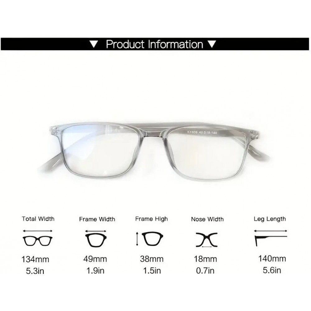 Lunettes anti-lumière bleue et la fatigue oculaire design Y2K unisexes verres transparents pour écrans confort visuel - Noir